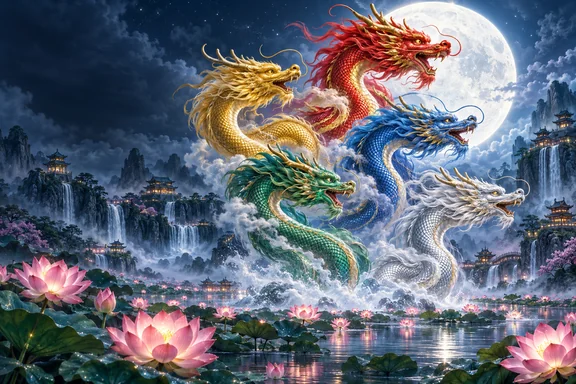 Five Dragons Soaring · game theme preview